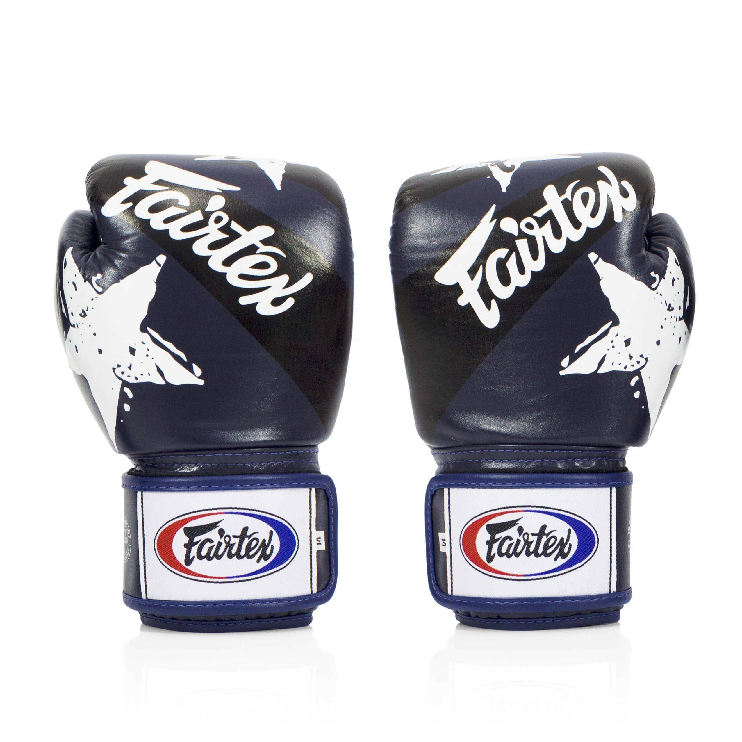 Fairtex Rękawice Bokserskie ze skóry naturalnej BGV1 Nation Niebieskie