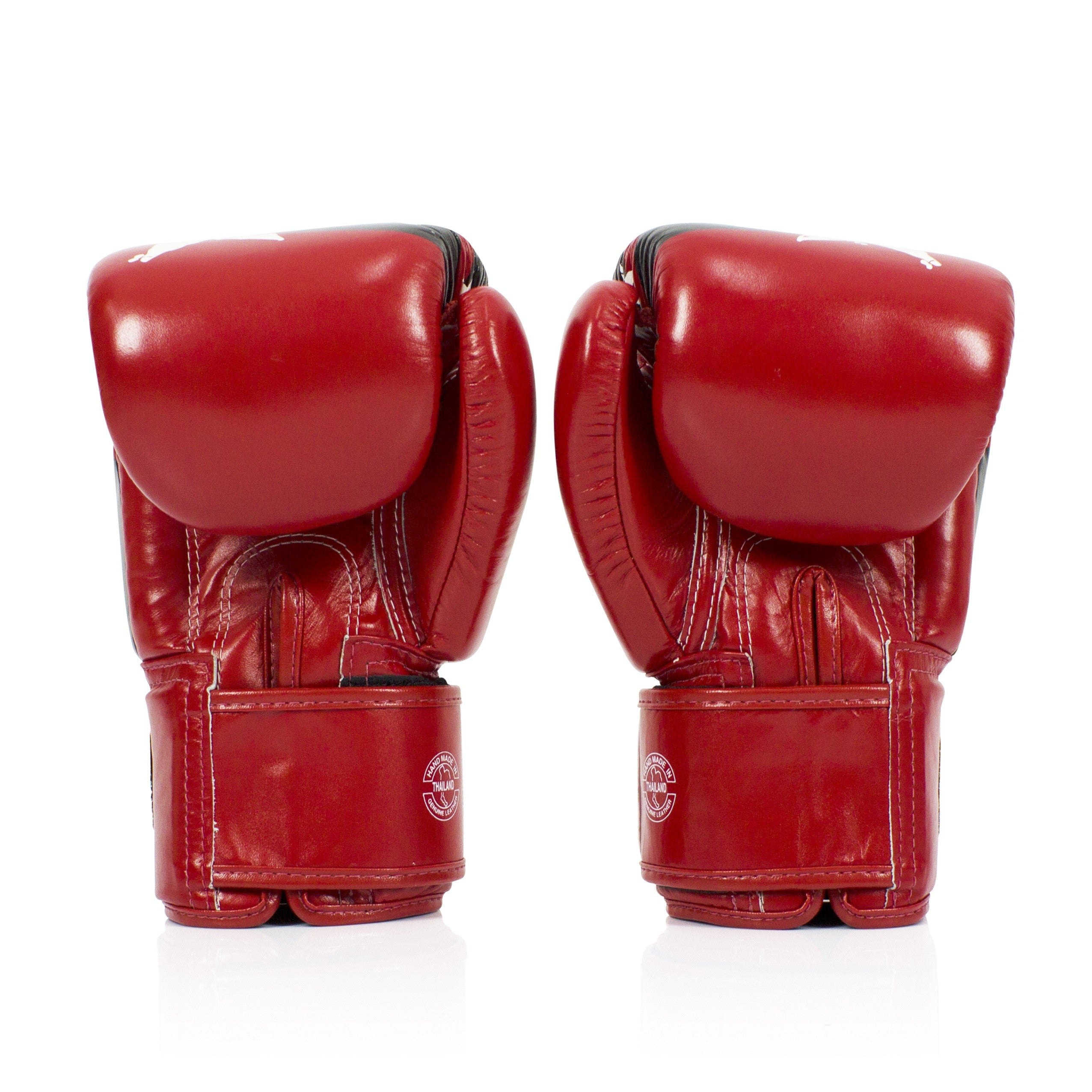Fairtex Rękawice Bokserskie ze skóry naturalnej BGV1 Nation Czerwone
