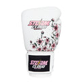 StormCloud Rękawice do Muay Thai ze skóry naturalnej Blizzard Sakura Białe