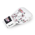 StormCloud Rękawice do Muay Thai ze skóry naturalnej Blizzard Sakura Białe