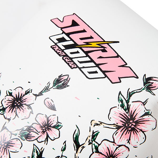 StormCloud Rękawice do Muay Thai ze skóry naturalnej Blizzard Sakura Białe