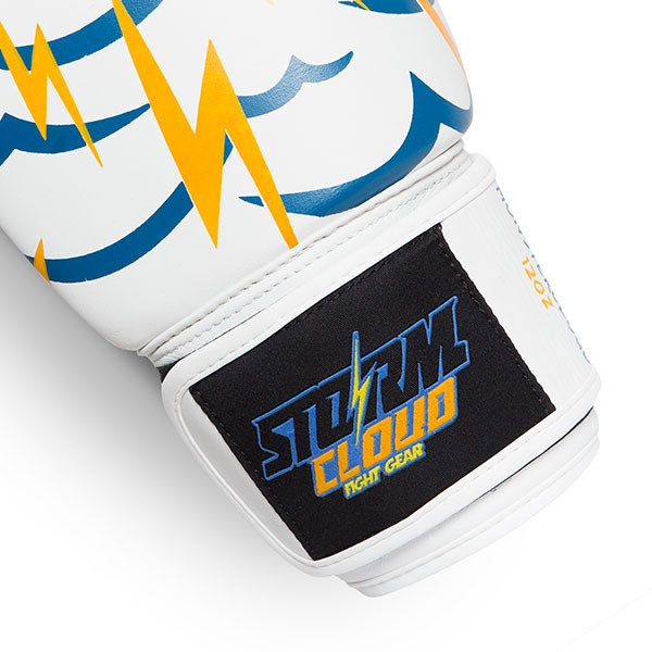 StormCloud Rękawice do Muay Thai ze skóry naturalnej Blizzard Monstercloud Białe