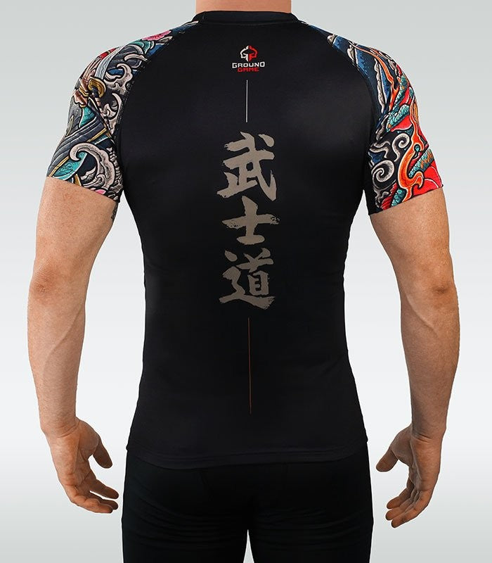 Ground Game Rashguard Męski Bushido 3.0 Krótki Rękaw