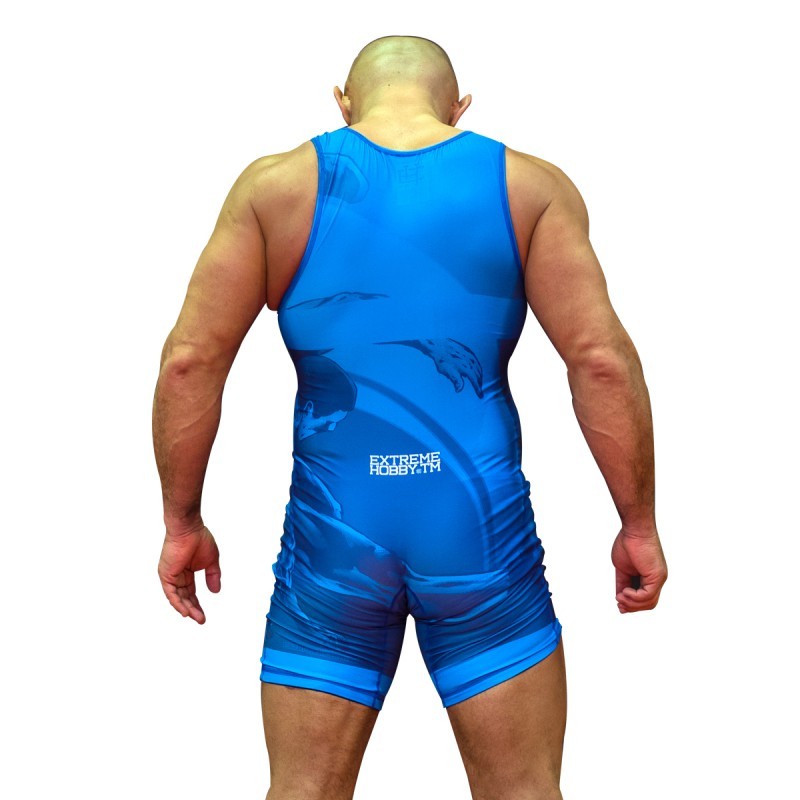 Extreme Hobby Trykot Zapaśniczy Wrestling Niebieski