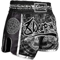 8 Weapons Spodenki Muay Thai Sak Yant Tigers Czarne