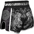 8 Weapons Spodenki Muay Thai Sak Yant Tigers Czarne