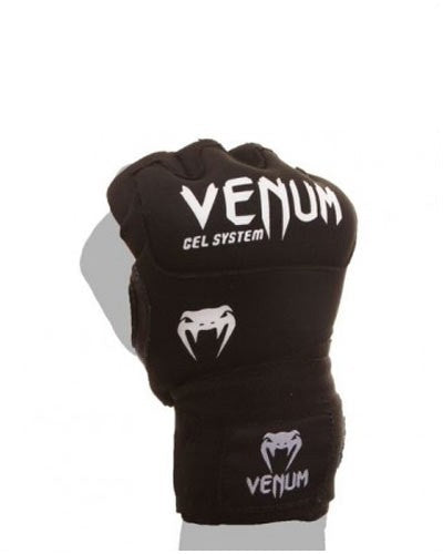 Venum Gel Kontact Owijki Bokserskie - Bandaże Żelowe Hand Wrap Czarny/Biały
