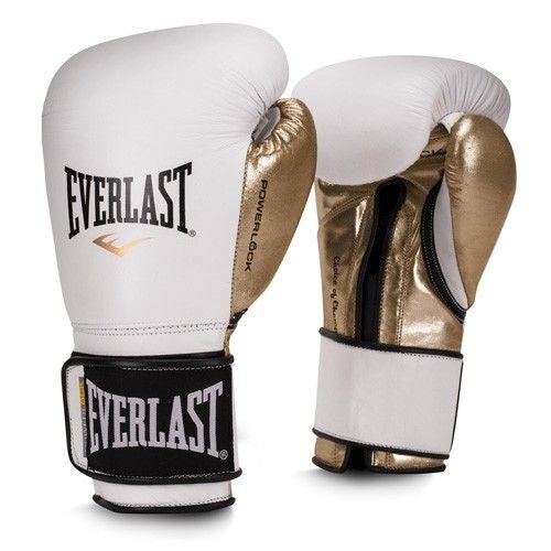 Everlast Rękawice bokserskie Powerlock PU Białe/Złote
