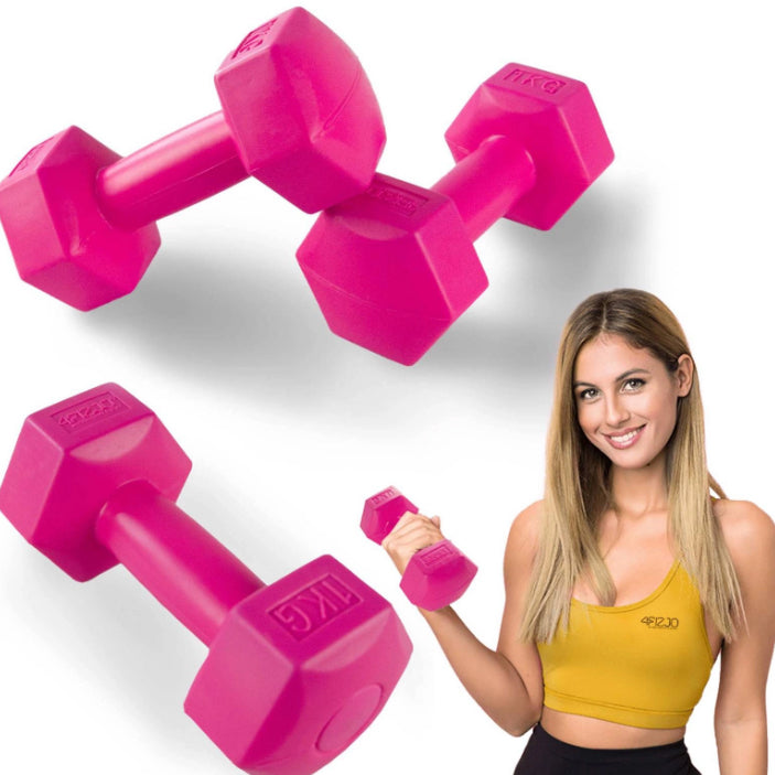 4FIZJO Hantelki HEXAGONALNE - 2 szt