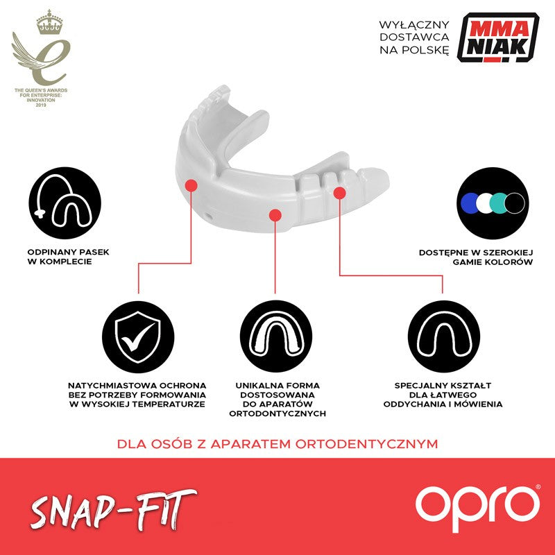 Opro Ochraniacz na Zęby Snap Fit Braces Czarny (do aparatów)