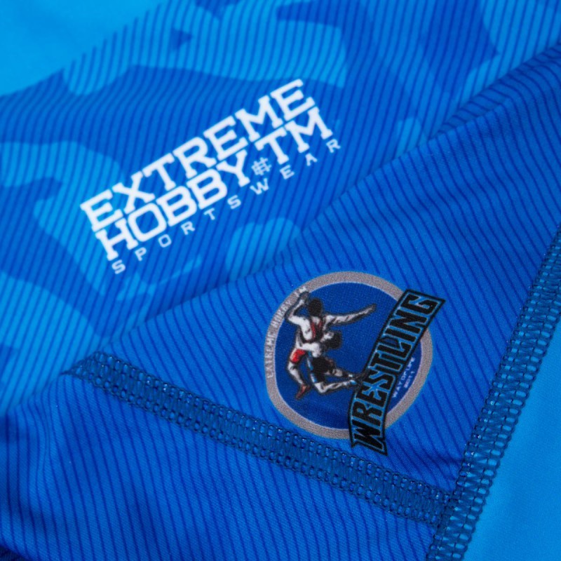 Extreme Hobby Trykot Zapaśniczy dla Dzieci Wrestling 2 Niebieski