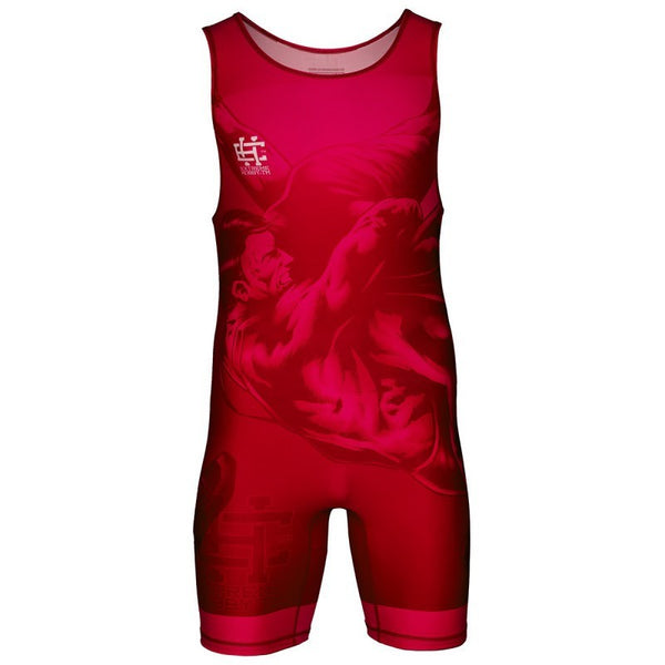 Extreme Hobby Trykot Zapaśniczy dla Dzieci Wrestling Czerwony
