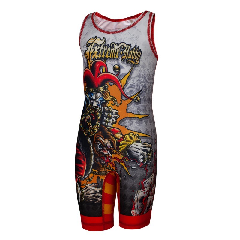 Extreme Hobby Trykot Zapaśniczy dla Dzieci Killer Cards 2 Czerwony