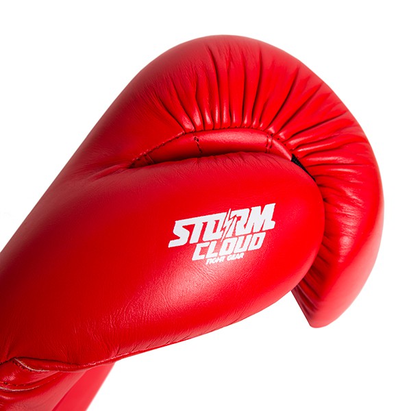 StormCloud Rękawice Bokserskie ze skóry naturalnej Turniejowe Competitor Granda Czerwone