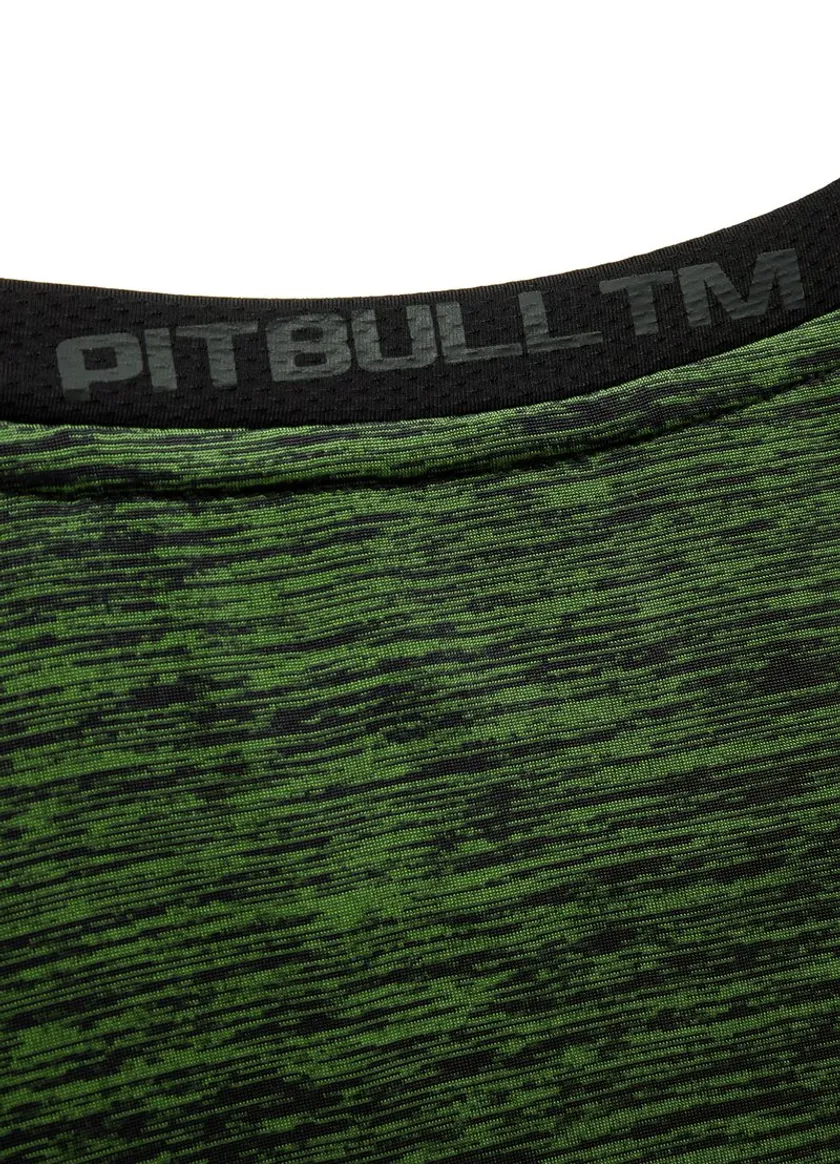 Pitbull Rashguard Shortsleeve Performance Pro Plus Small Logo Melanż Oliwkowy