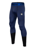 Pitbull Legginsy Treningowe Męskie Performance Pro Plus Small Logo Niebieskie