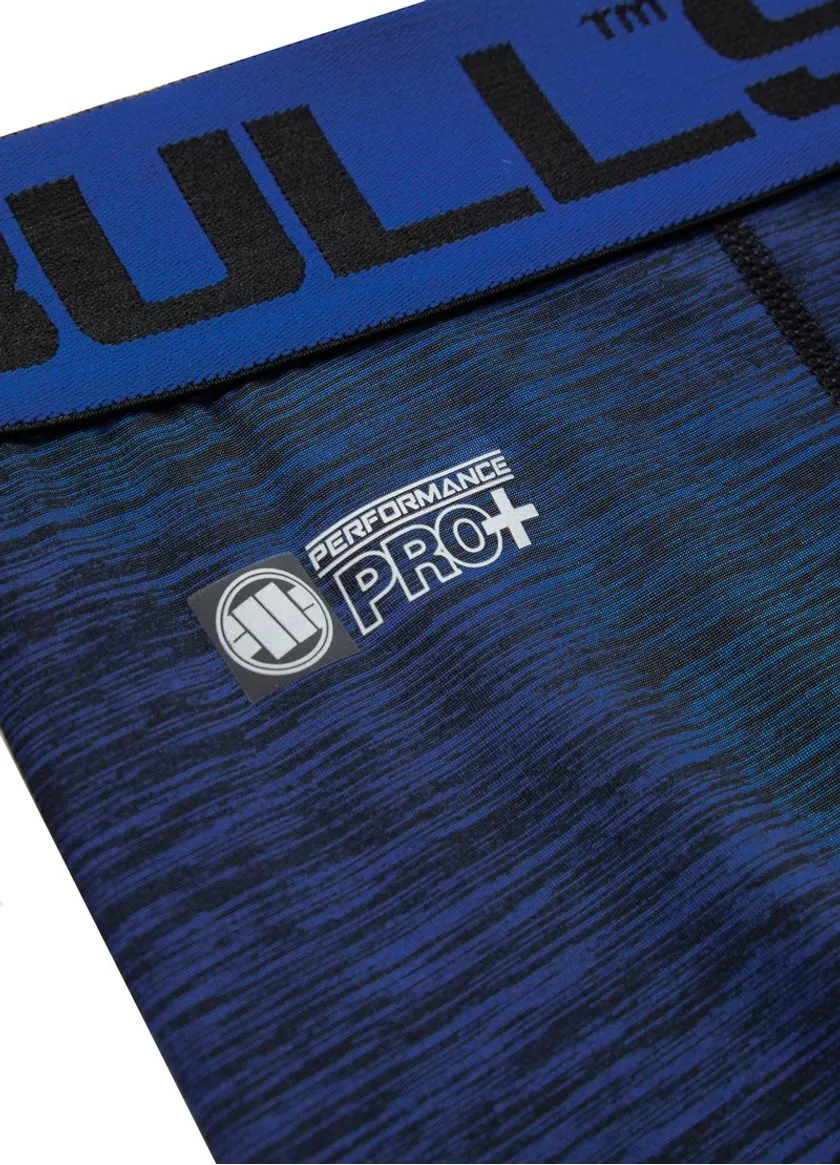 Pitbull Legginsy Treningowe Męskie Performance Pro Plus Small Logo Niebieskie