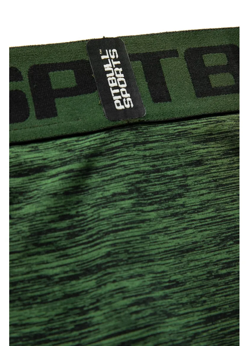 Pitbull Legginsy Treningowe Męskie Performance Pro Plus Small Logo Oliwkowe