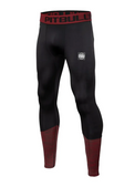 Pitbull Legginsy Treningowe Męskie Performance Pro Plus Small Logo Czerwone