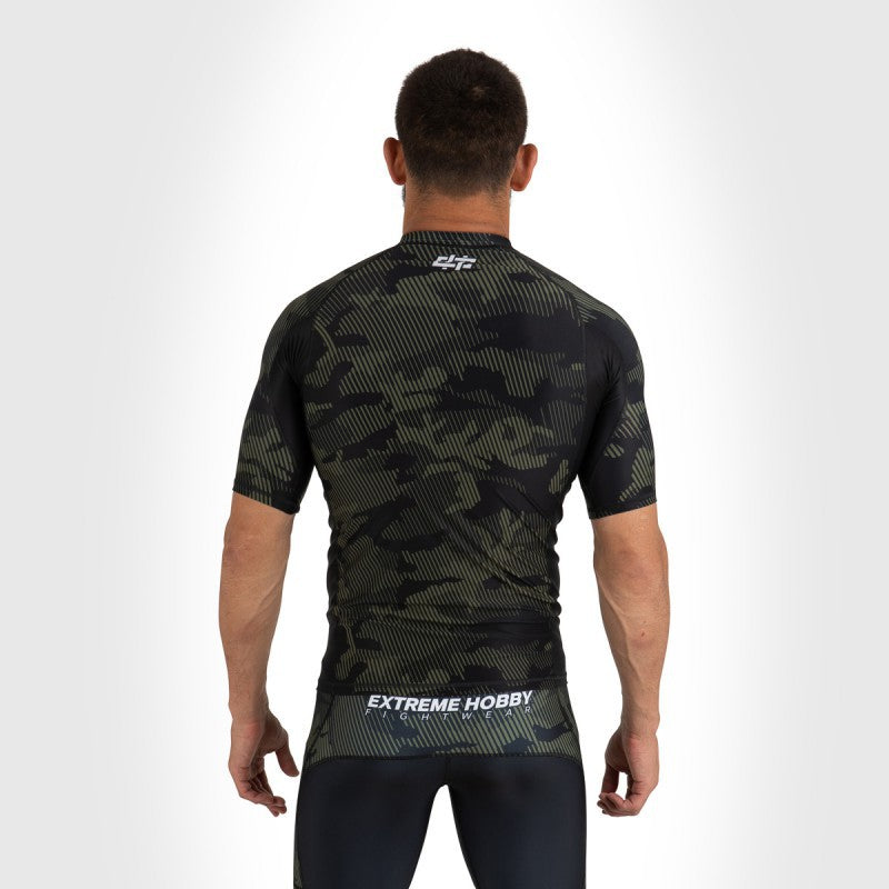 Extreme Hobby Rashguard Męski Krótki Rękaw Havoc Khaki