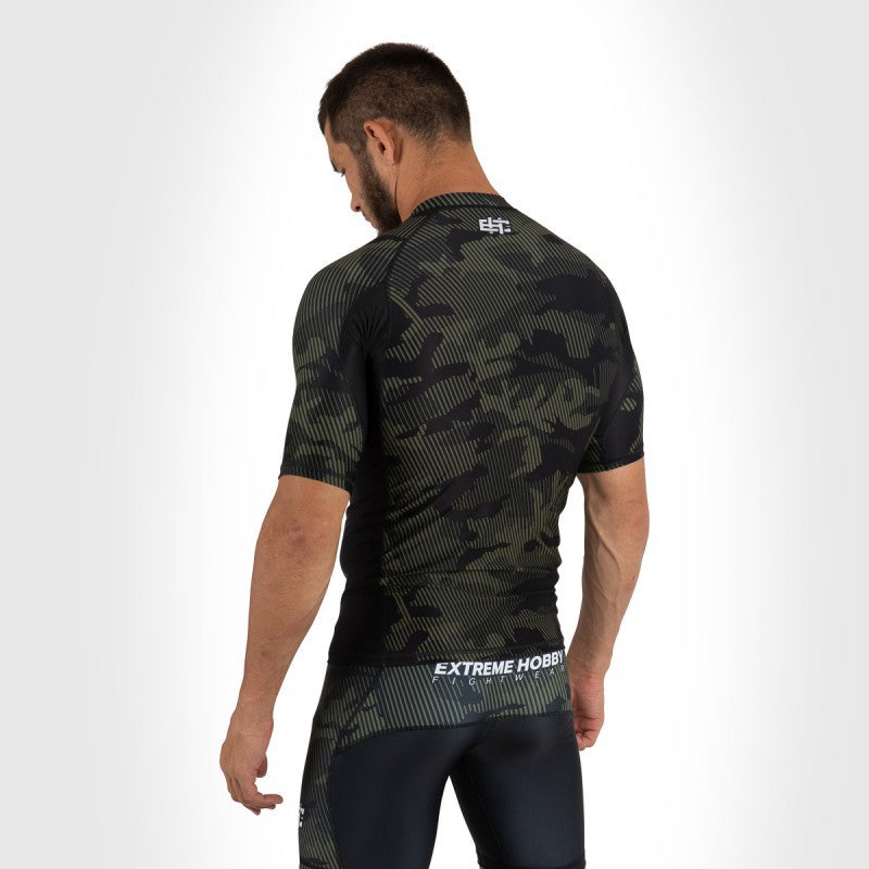 Extreme Hobby Rashguard Męski Krótki Rękaw Havoc Khaki