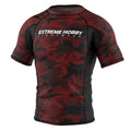 Extreme Hobby Rashguard Męski Krótki Rękaw Havoc Czerwony