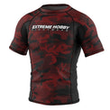 Extreme Hobby Rashguard Męski Krótki Rękaw Havoc Czerwony