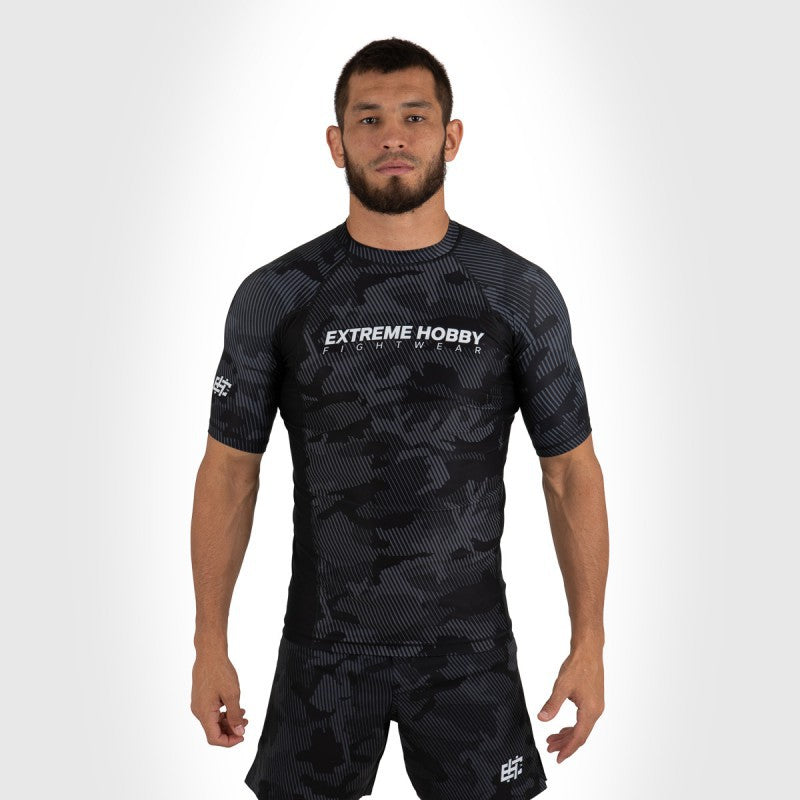 Extreme Hobby Rashguard Męski Krótki Rękaw Havoc Czarny