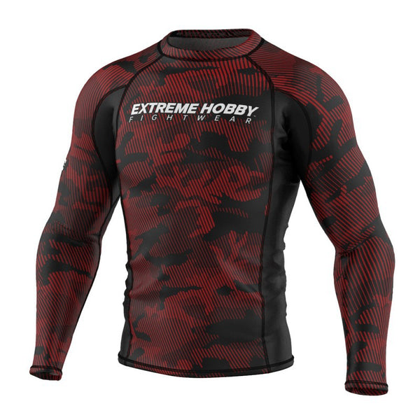 Extreme Hobby Rashguard Męski Długi Rękaw Havoc Czerwony