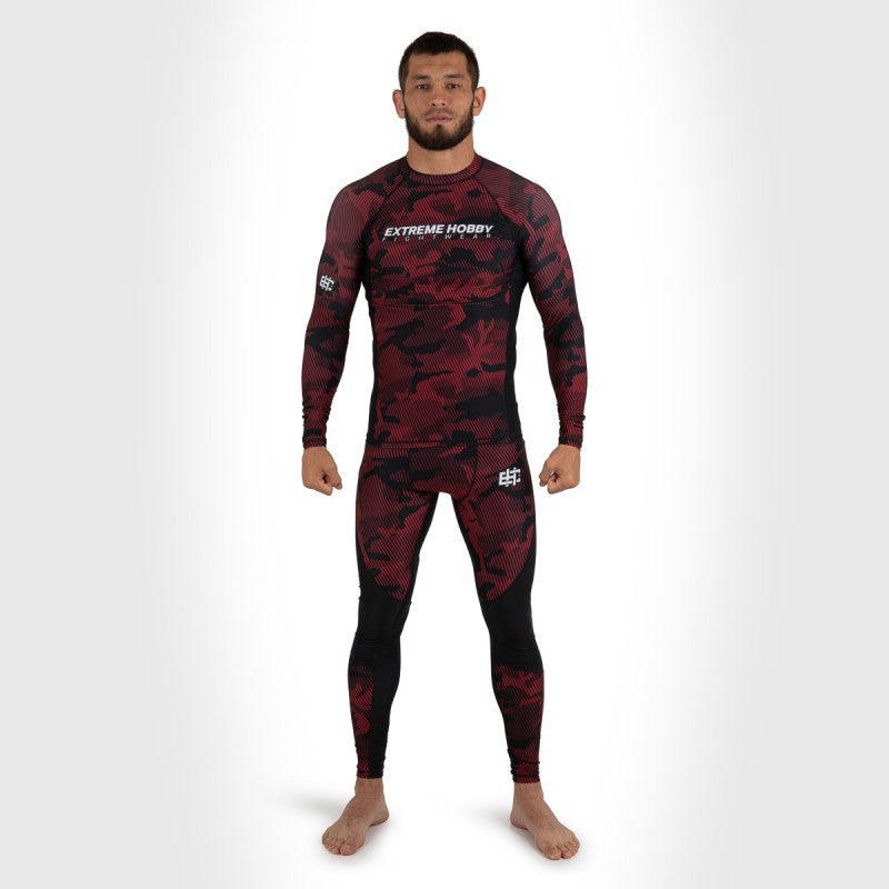 Extreme Hobby Rashguard Męski Długi Rękaw Havoc Czerwony