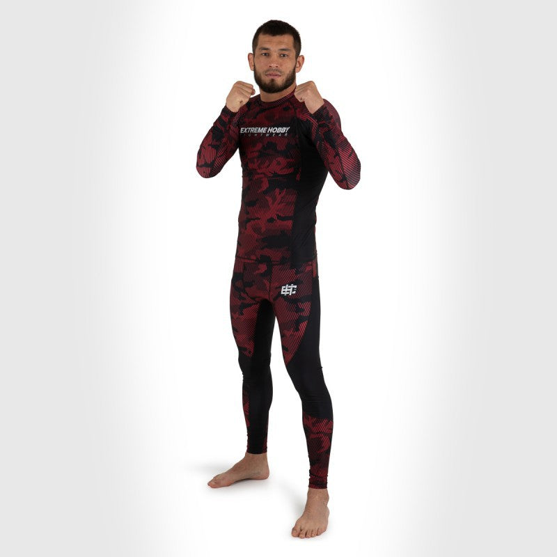 Extreme Hobby Rashguard Męski Długi Rękaw Havoc Czerwony