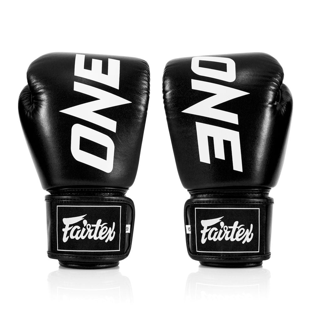 Fairtex Rękawice Bokserskie ze skóry naturalnej BGV1 ONE Czarne