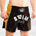 StormCloud Spodenki Muay Thai Headline Czarne/Żółte
