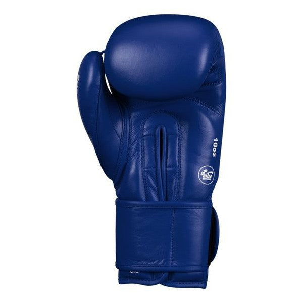 Adidas Rękawice bokserskie ze skóry naturalnej Z Atestem Aiba Niebieskie