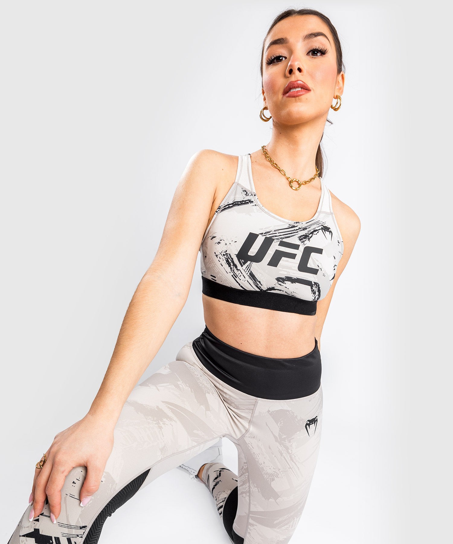 Venum UFC Legginsy Damskie Authentic Fight Week 2.0 Piaskowe