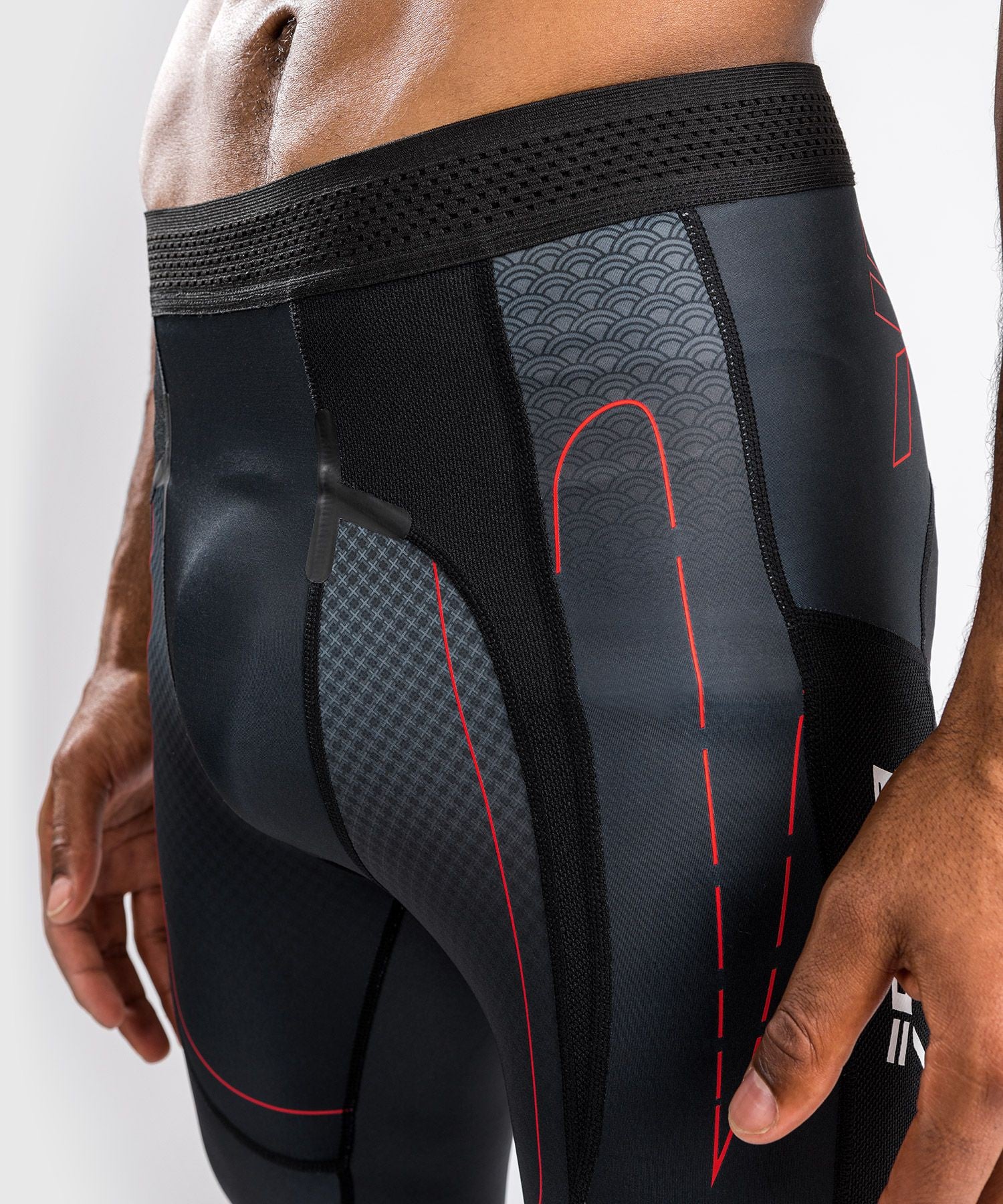 Venum Legginsy Męskie Okinawa 3.0 Czarne/Czerwone