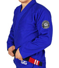Ground Game Kimono/Gi BJJ Męskie Gamer Niebieskie