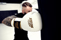 StormCloud Rękawice Bokserskie ze skóry naturalnej Boxing Pro Białe/Złote