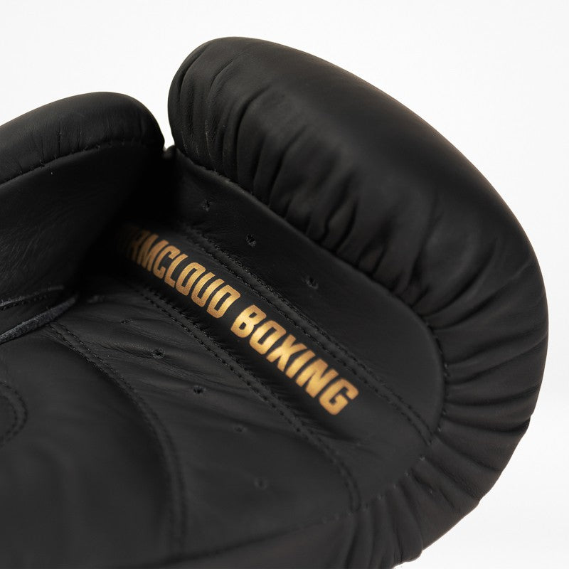 StormCloud Rękawice Bokserskie ze skóry naturalnej Boxing Pro Czarne/Złote