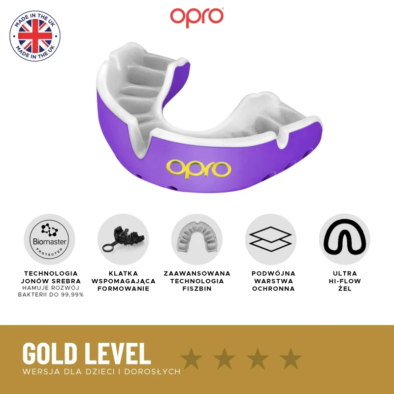 Opro Ochraniacz Na Zęby UFC Gold GEN2 Czerwony/Srebrny