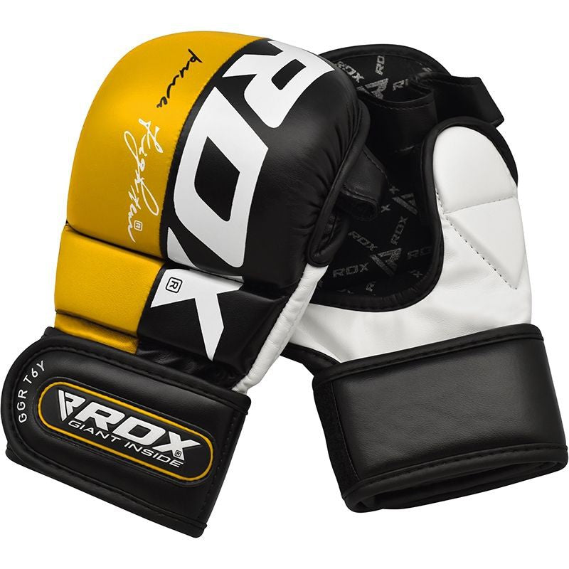RDX Rękawice do MMA GGL-T6 Żółte