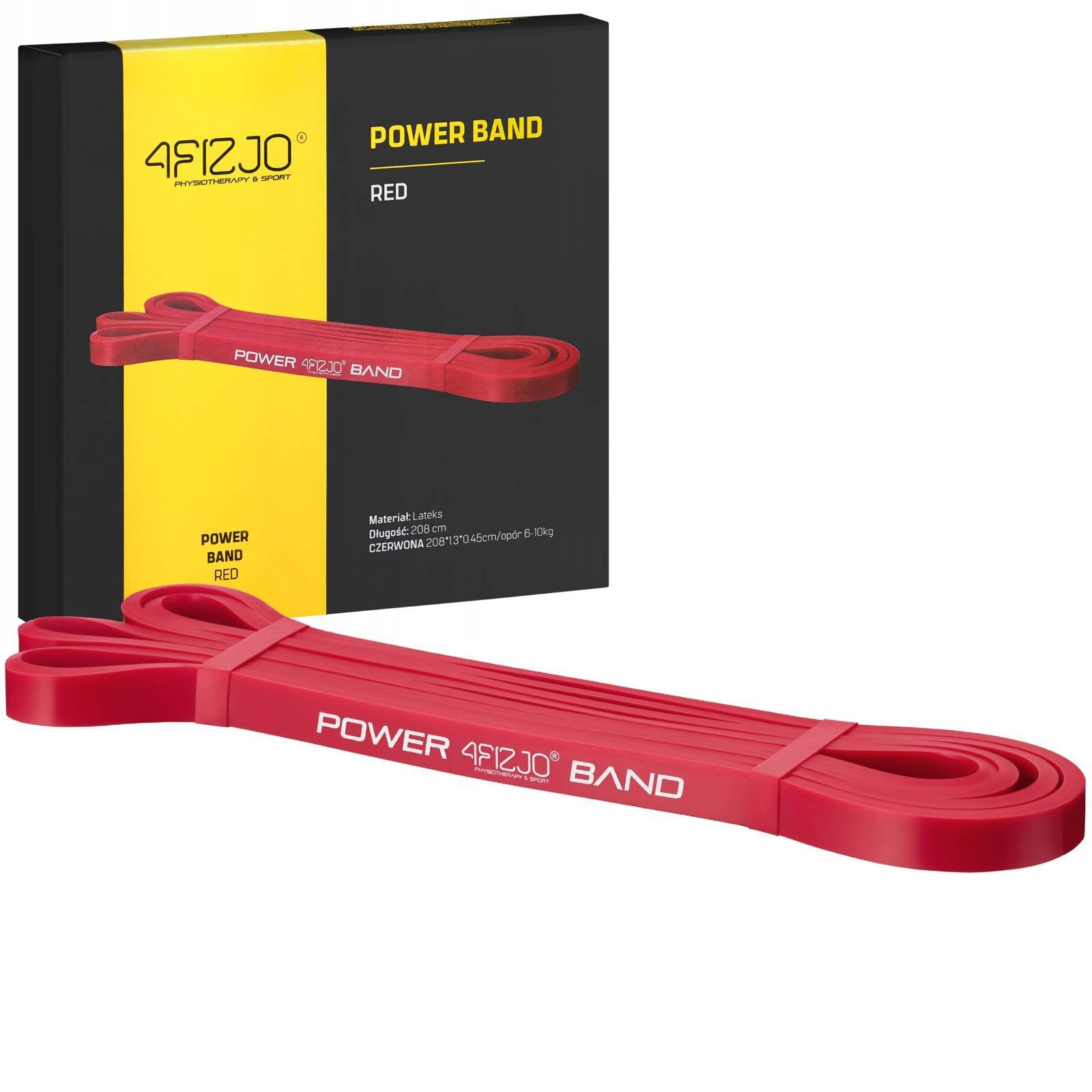 4FIZJO Guma oporowa POWER BAND 6-10 kg czerwona
