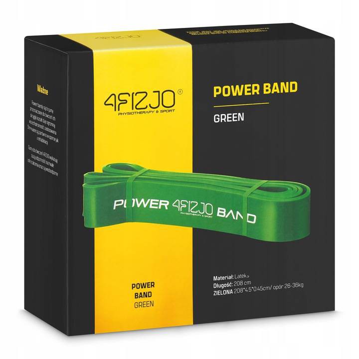 4FIZJO Guma oporowa POWER BAND 26-36 kg zielona