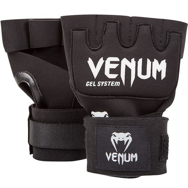 Venum Gel Kontact Owijki Bokserskie - Bandaże Żelowe Hand Wrap Czarny/Biały