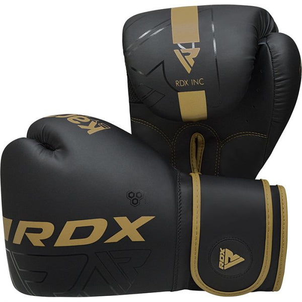 RDX Rękawice Bokserskie F6 Czarno/Złote