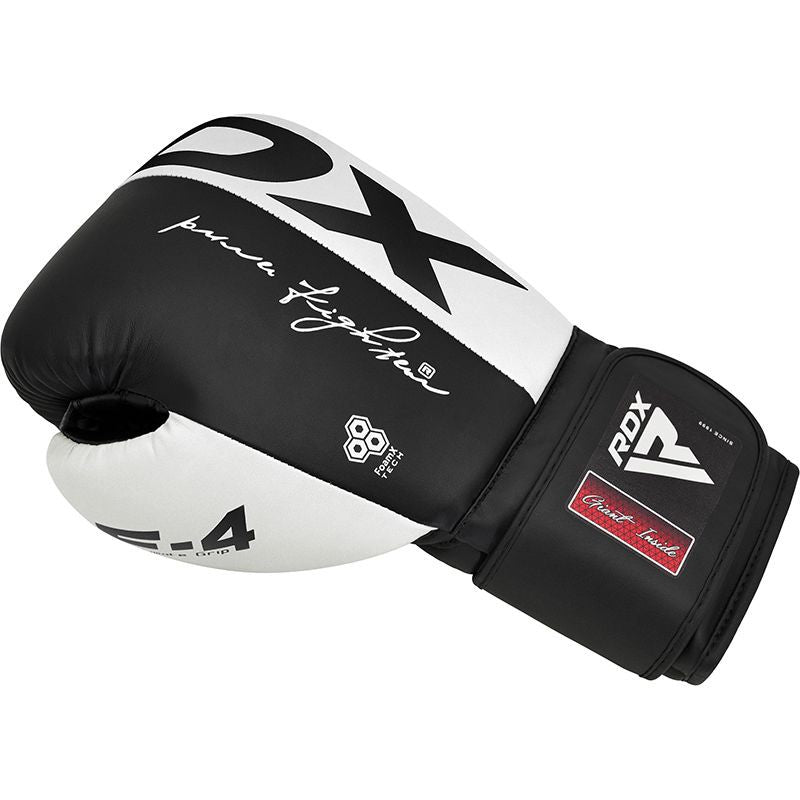 RDX Rękawice bokserskie REX F4 Czarno/Białe