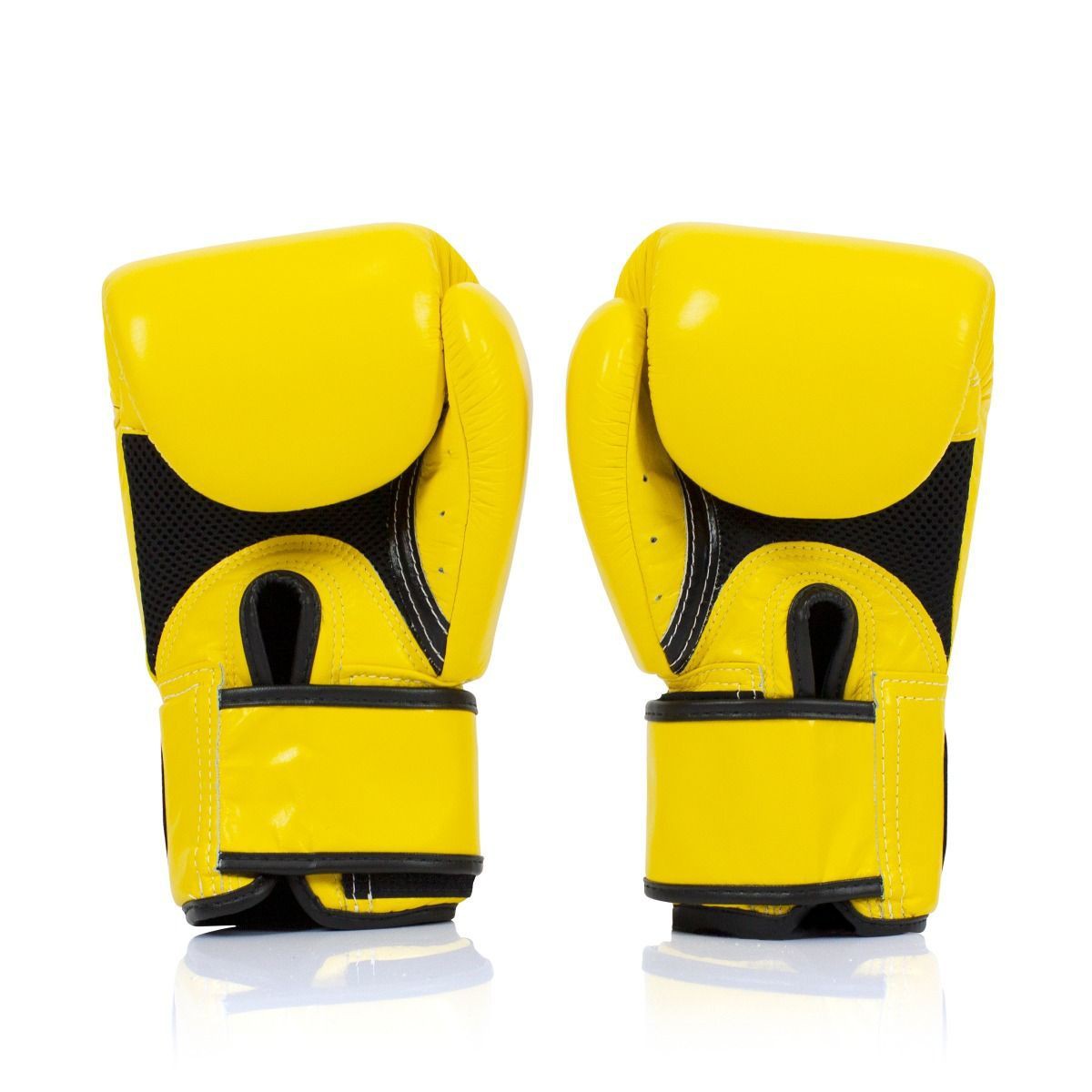 Fairtex Rękawice Bokserskie ze skóry naturalnej BGV1 Breathable Żółte