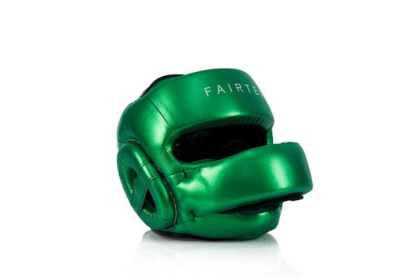 Fairtex Kask Bokserski Sparingowy HG17 z Ochroną Nosa Zielony