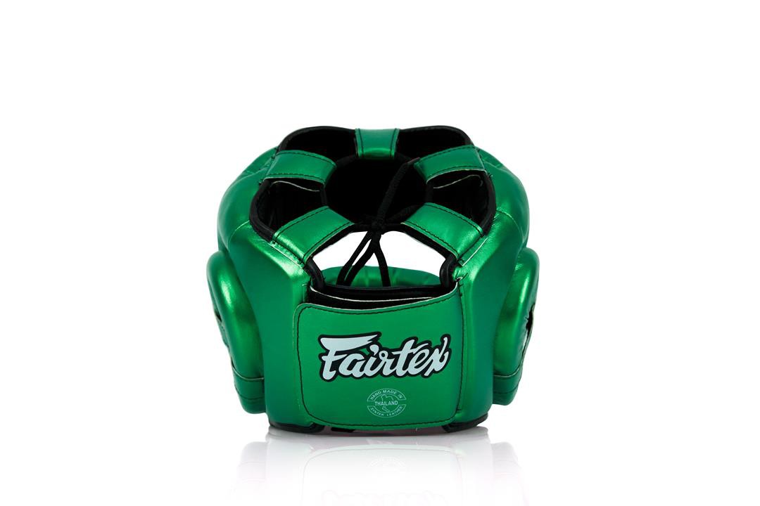 Fairtex Kask Bokserski Sparingowy HG17 z Ochroną Nosa Zielony