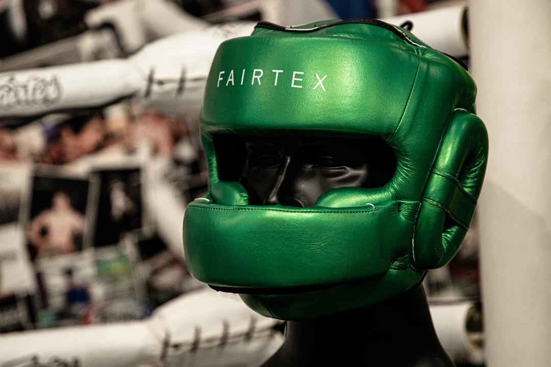 Fairtex Kask Bokserski Sparingowy HG17 z Ochroną Nosa Zielony